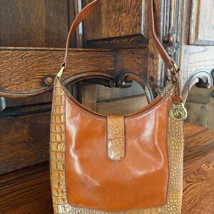 BRAHMIN Pecan Melbourne & smooth leather Shoulder Bag, VINTAGE/LOOKS NEW!